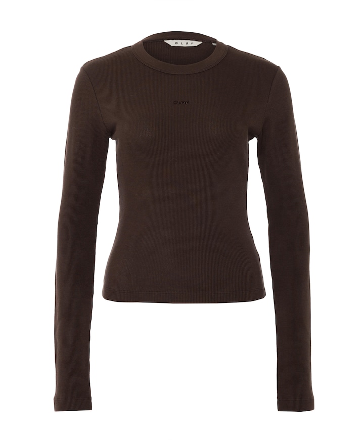 Dames longsleeve bruin