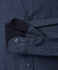 Heren overhemd lange mouw blauw