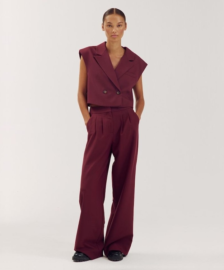 Dames gilet bordeaux