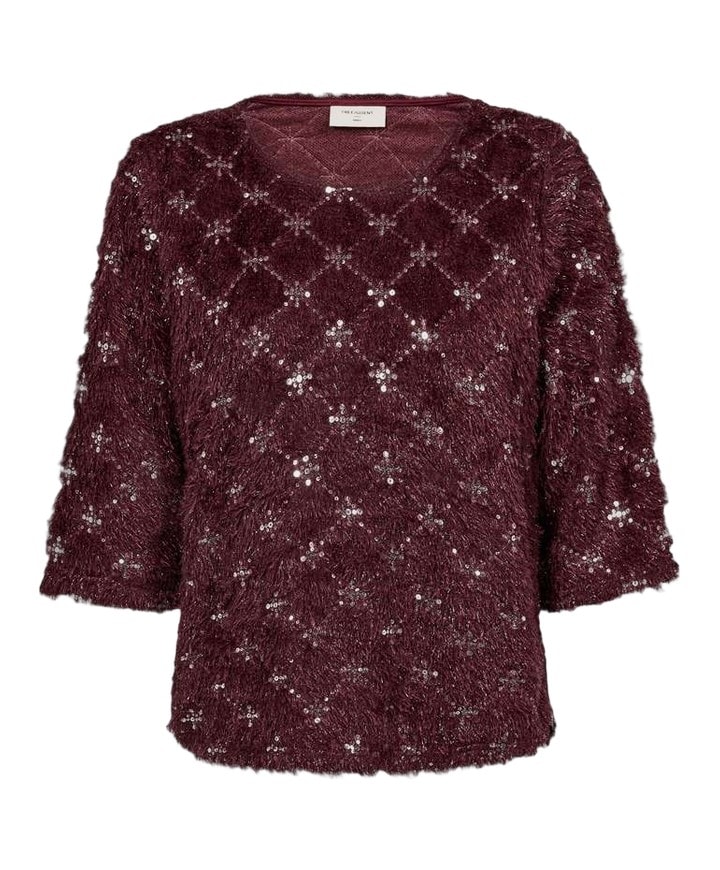 Dames blouse bordeaux