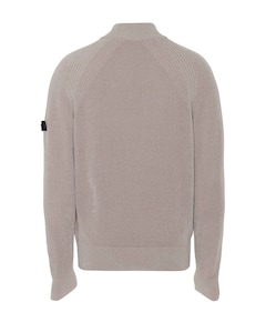 Heren trui met rits beige