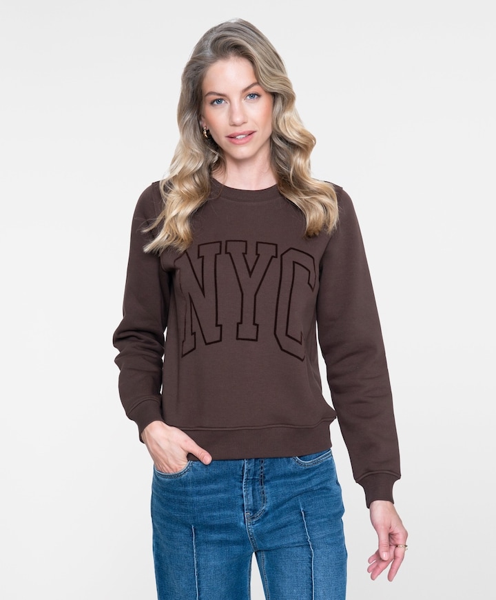 Dames sweater bruin