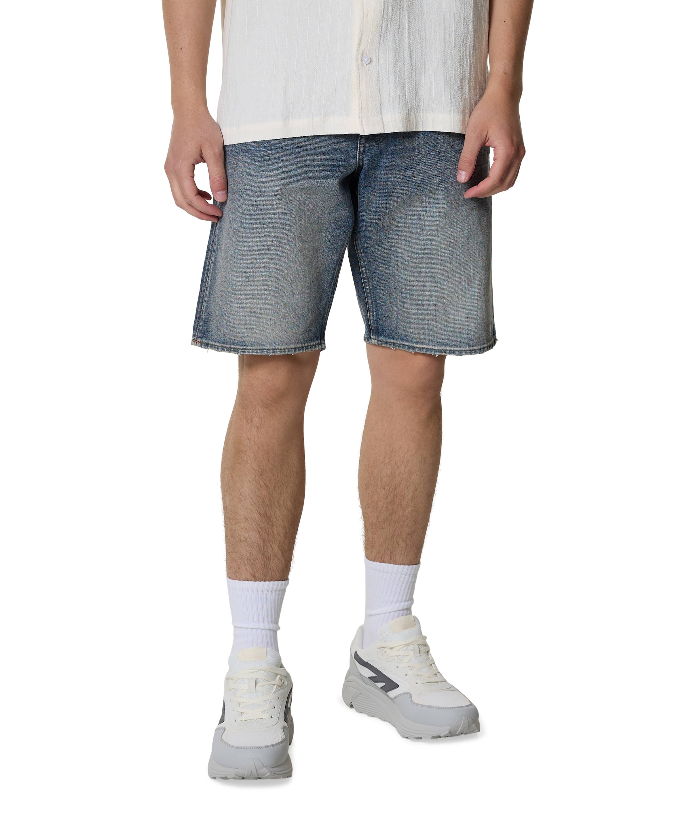 Crated blue heren korte broek blauw