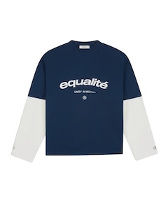 Uniseks longsleeve blauw