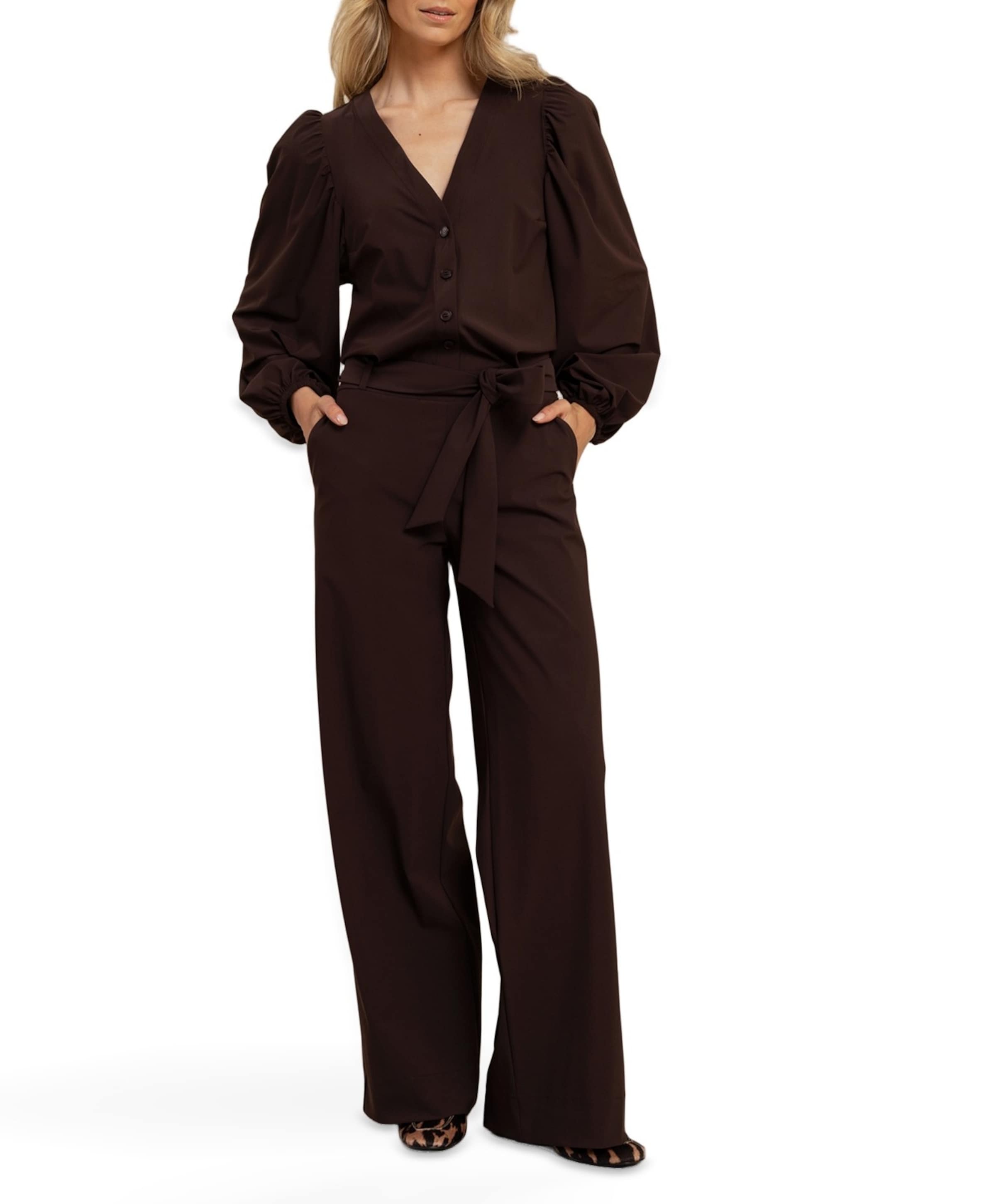 Cherie dames jumpsuit bruin