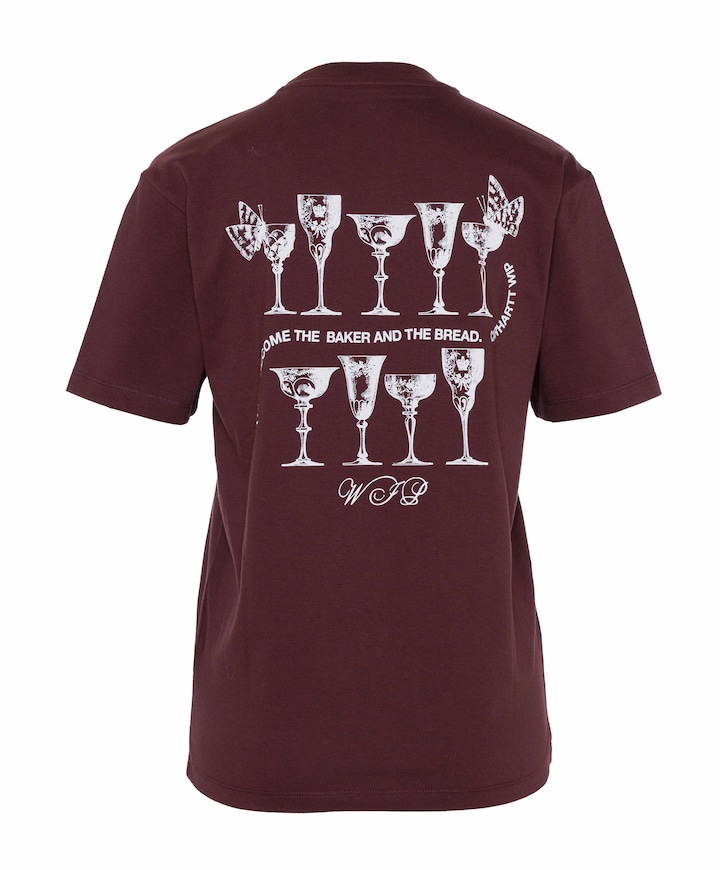 Dames T-shirt bordeaux