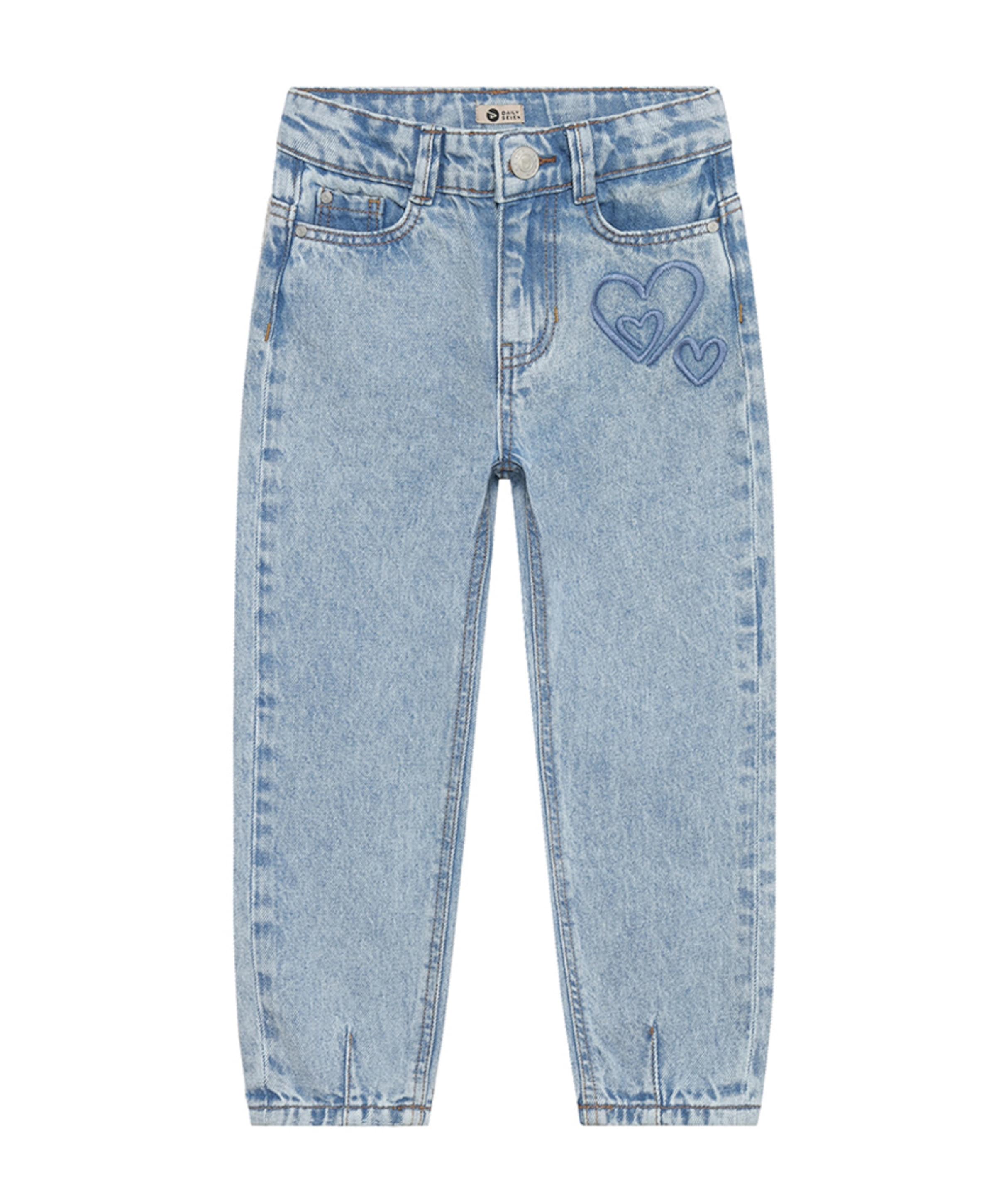 Denim Mom Fit Heart meisjes jeans blauw