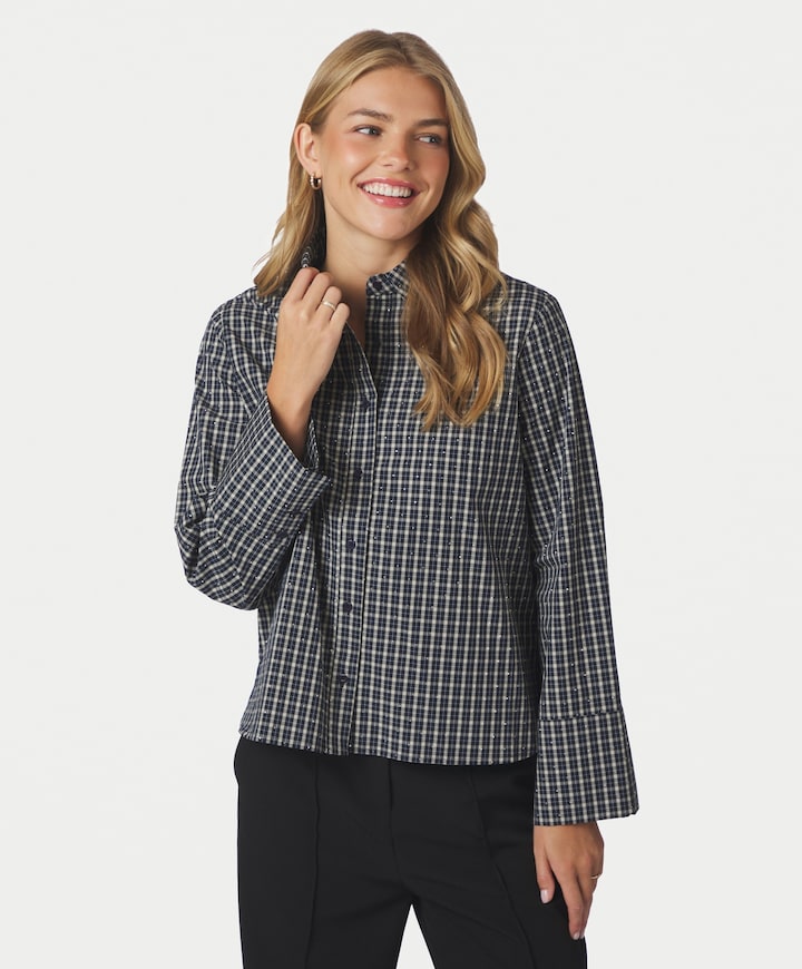 Dames blouse blauw