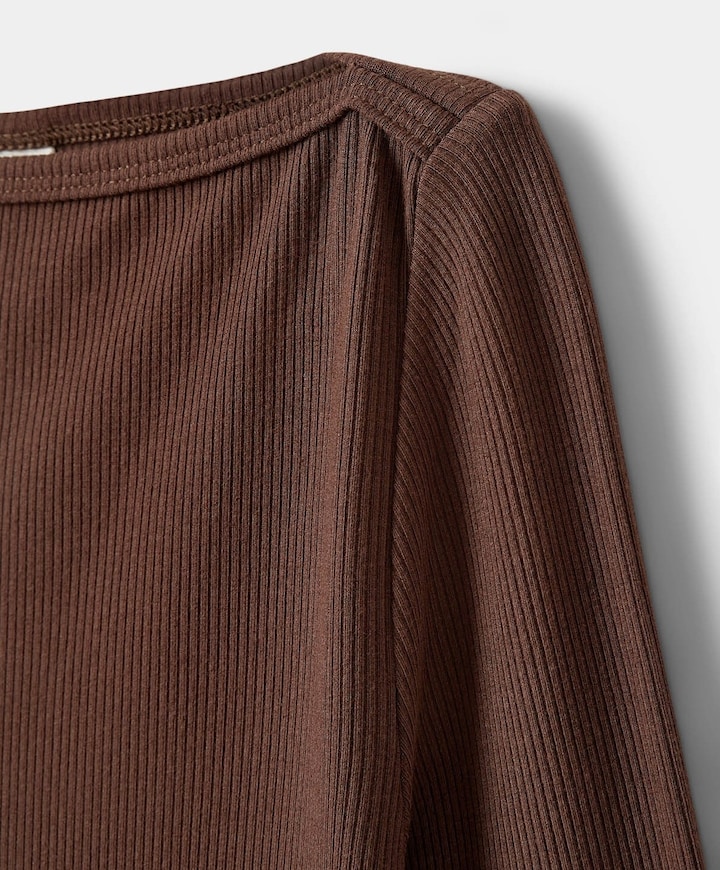 Meisjes longsleeve bruin