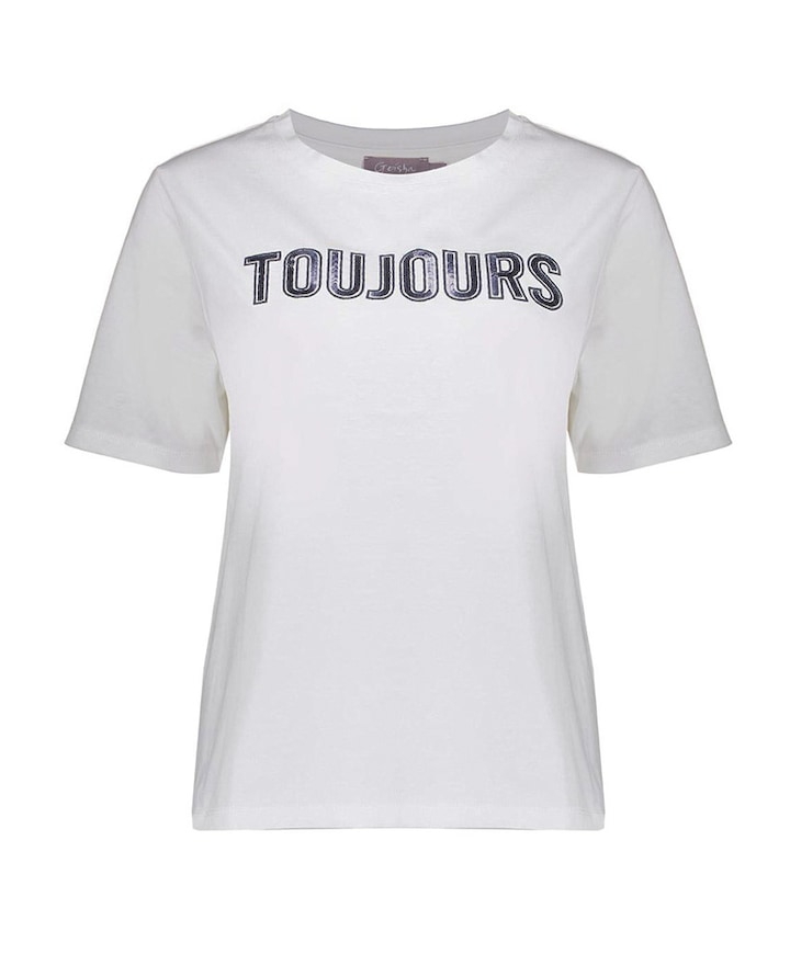 Dames t-shirt ecru