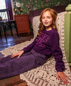 Meisjes sweater paars