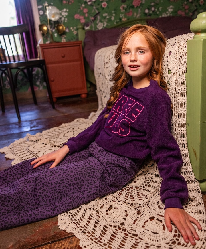 Meisjes sweater paars