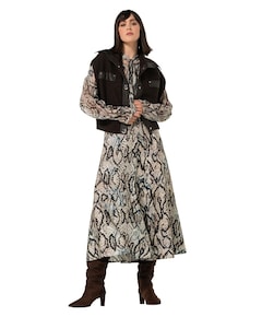 Dames gilet bruin