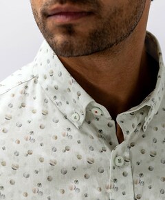 Heren overhemd lange mouw groen