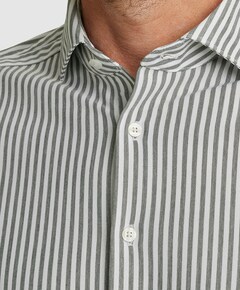 Heren overhemd lange mouw grijs