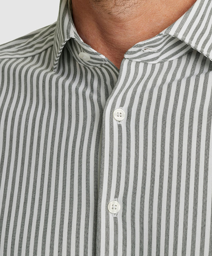 Heren overhemd lange mouw grijs