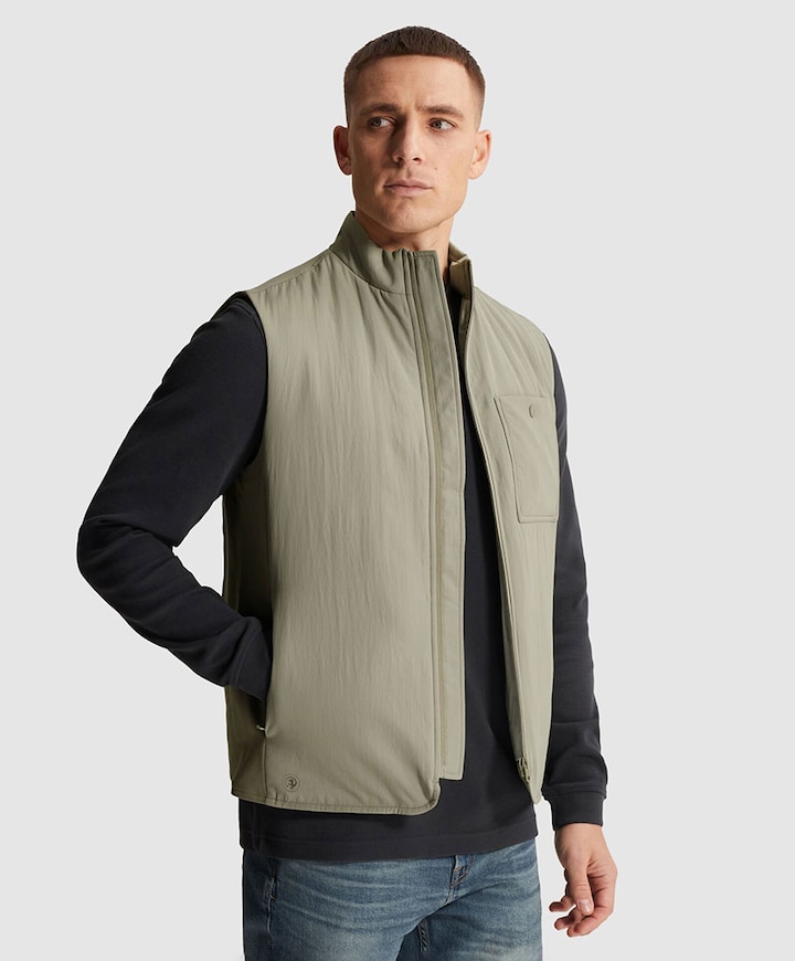 Heren bodywarmer groen