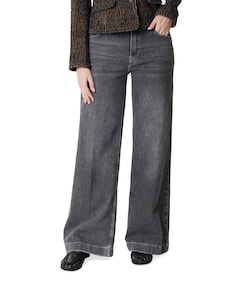 Audrey Wide Leg Palazzo dames jeans grijs