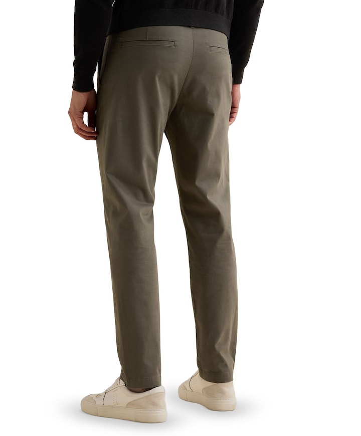 V35 RELAXED CHINO SUEDE TOUCH COTT heren broek groen