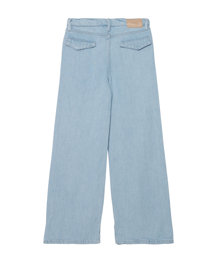 Palazzo with slits jeans blauw