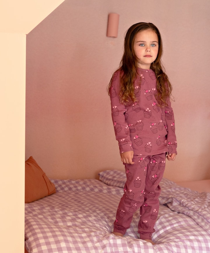 Meisjes pyjamaset paars