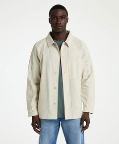 Heren overhemd lange mouw beige