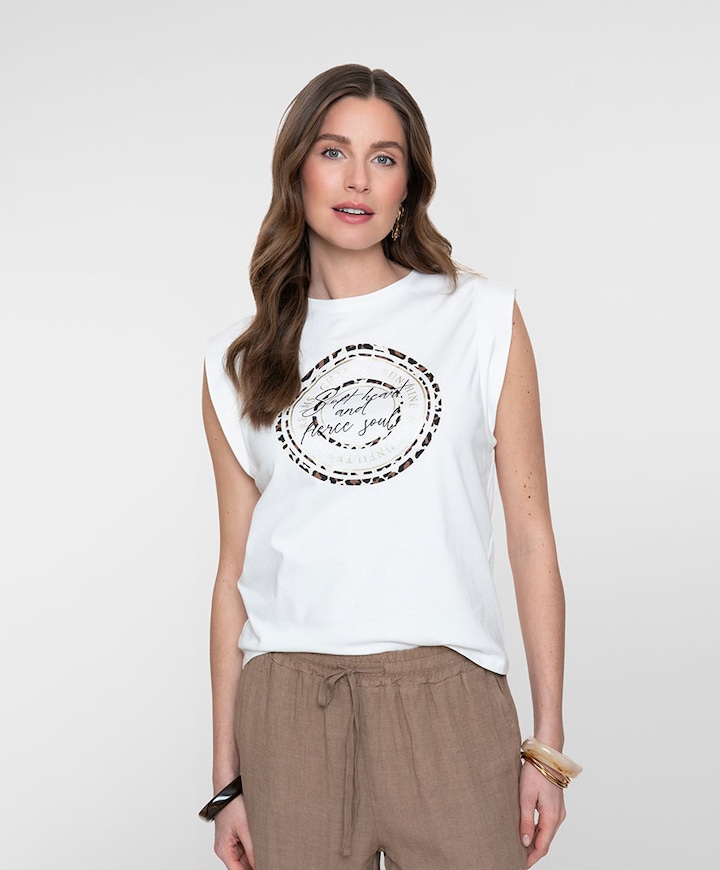 Dames T-shirt ecru