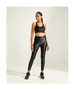 Shine leggings High Waistband dames tight zwart