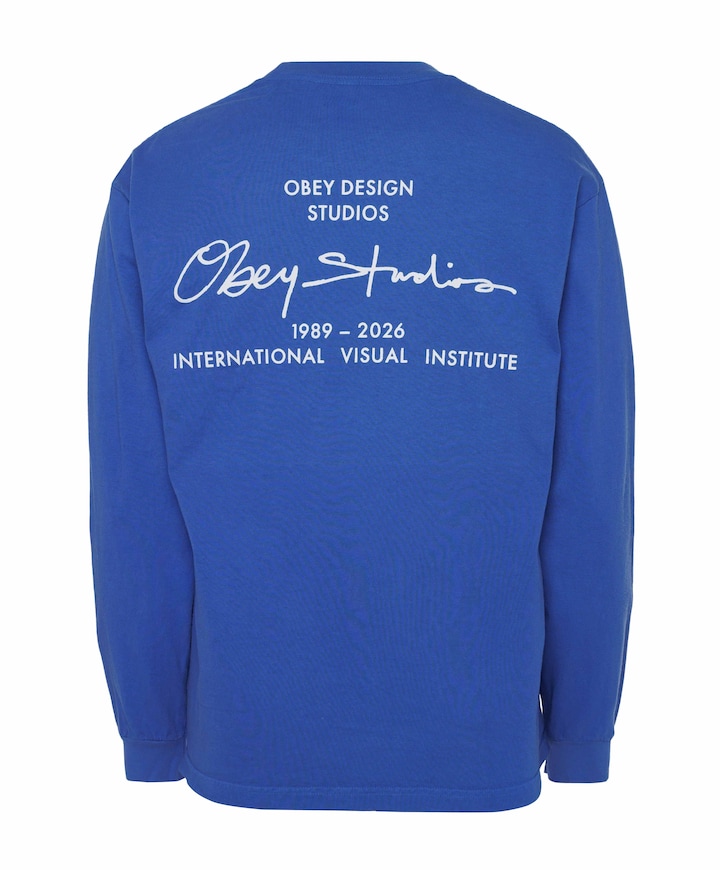 Heren longsleeve blauw