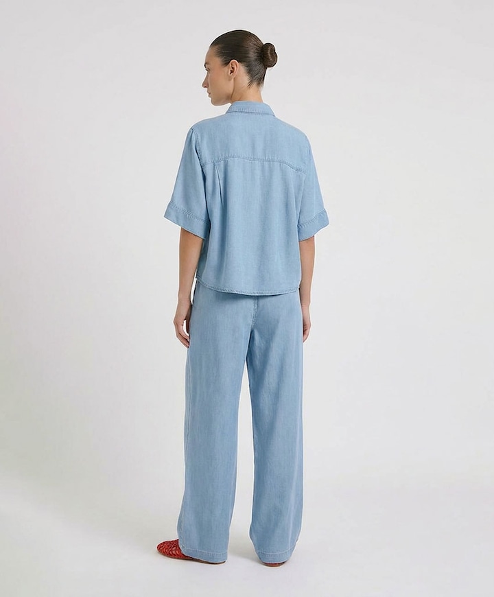 Dames blouse blauw