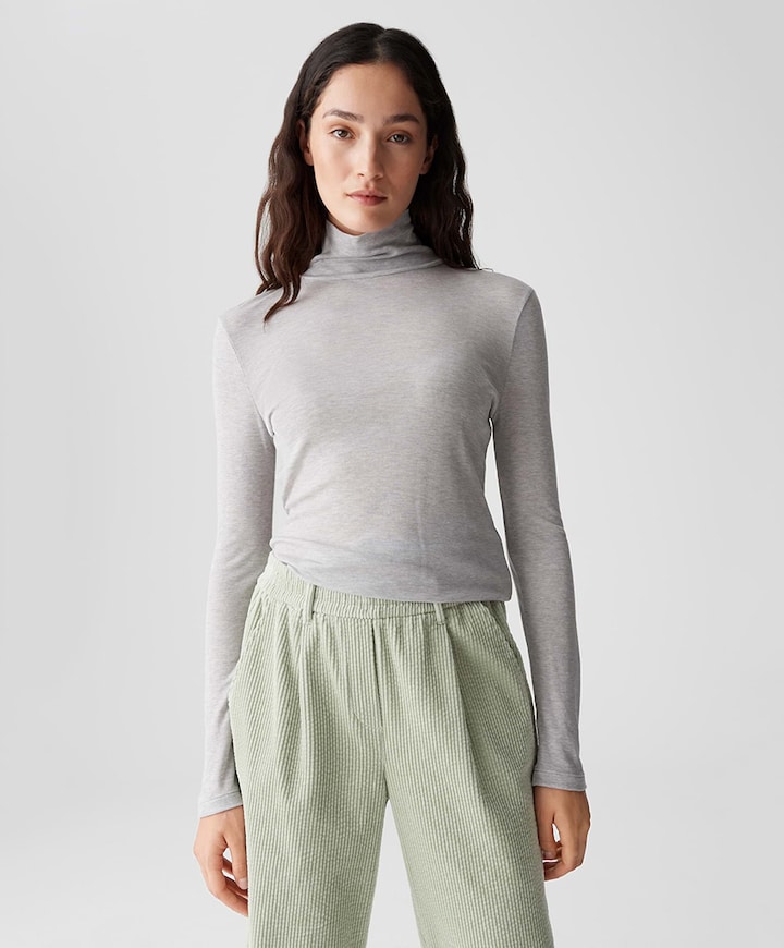 Dames longsleeve grijs