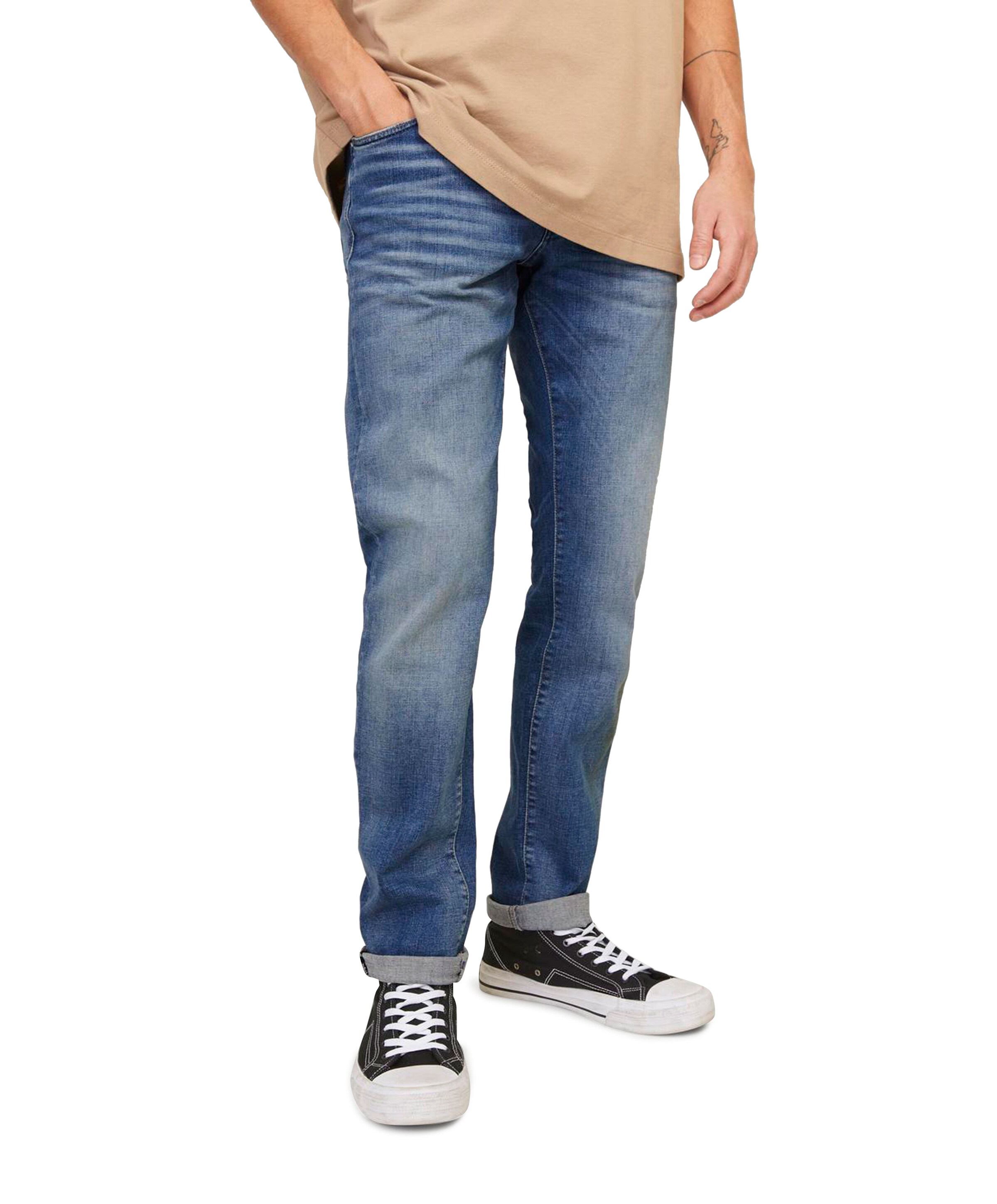 JJIGLENN JJICON JJ3 heren jeans blauw