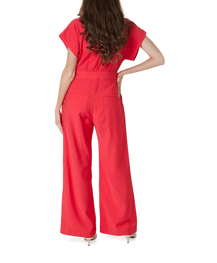 dames jumpsuit rood
