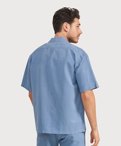 Heren overshirt blauw