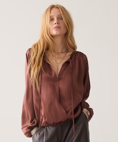 Dames blouse bruin