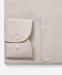 Heren overhemd lange mouw beige