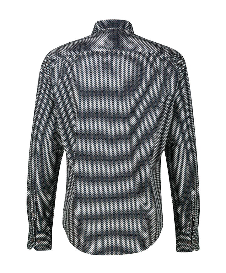 Heren overhemd lange mouw beige