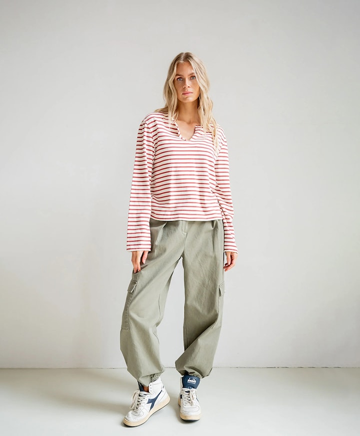 Dames longsleeve ecru