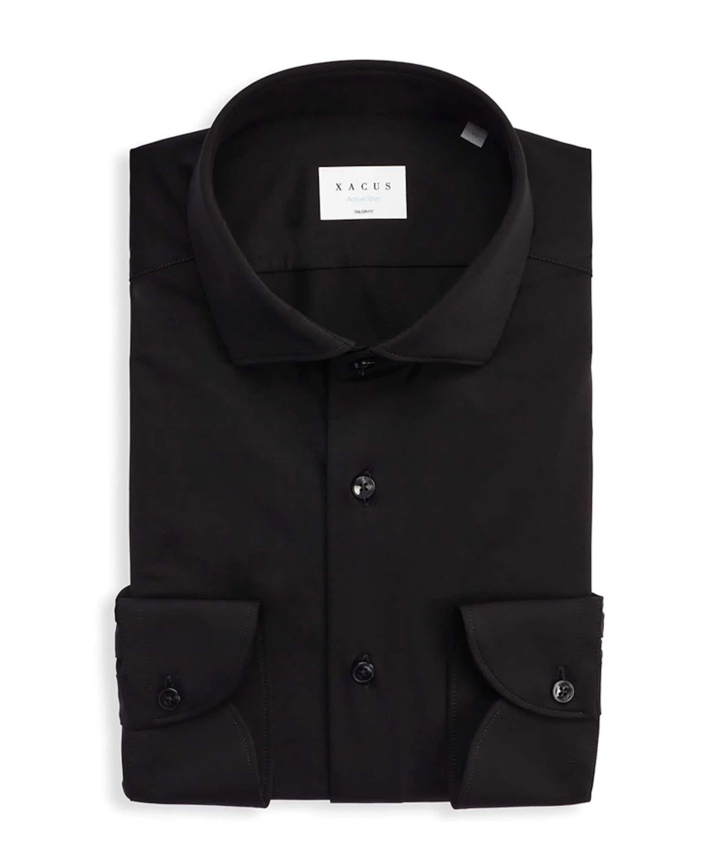 Heren overhemd lange mouw zwart