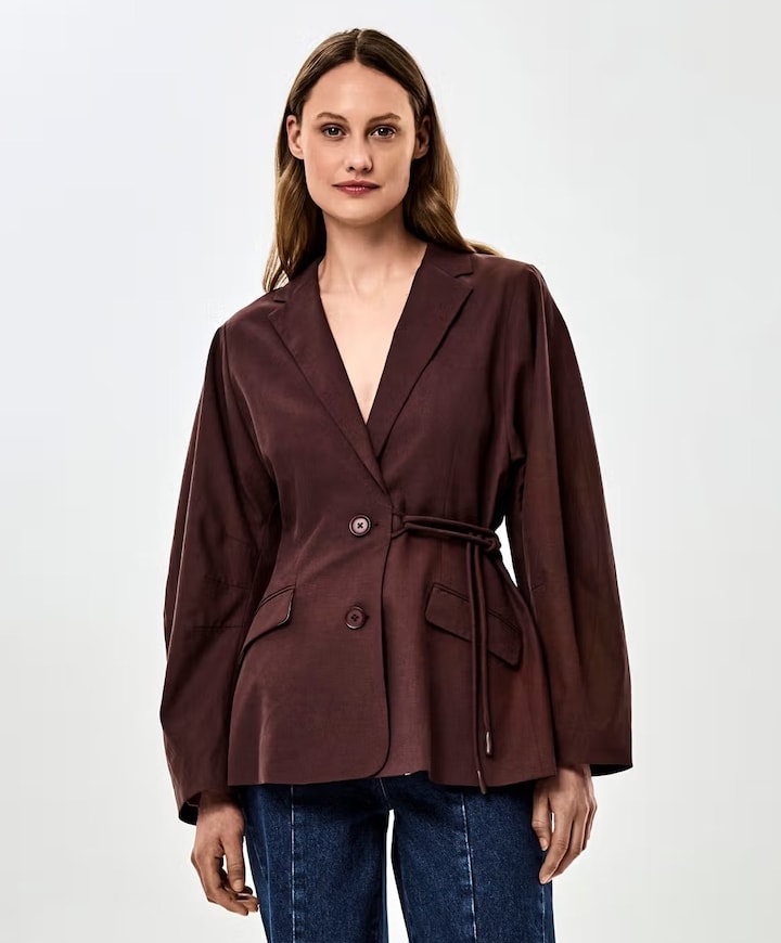 Dames blazer bruin