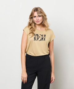 Dames t-shirt beige