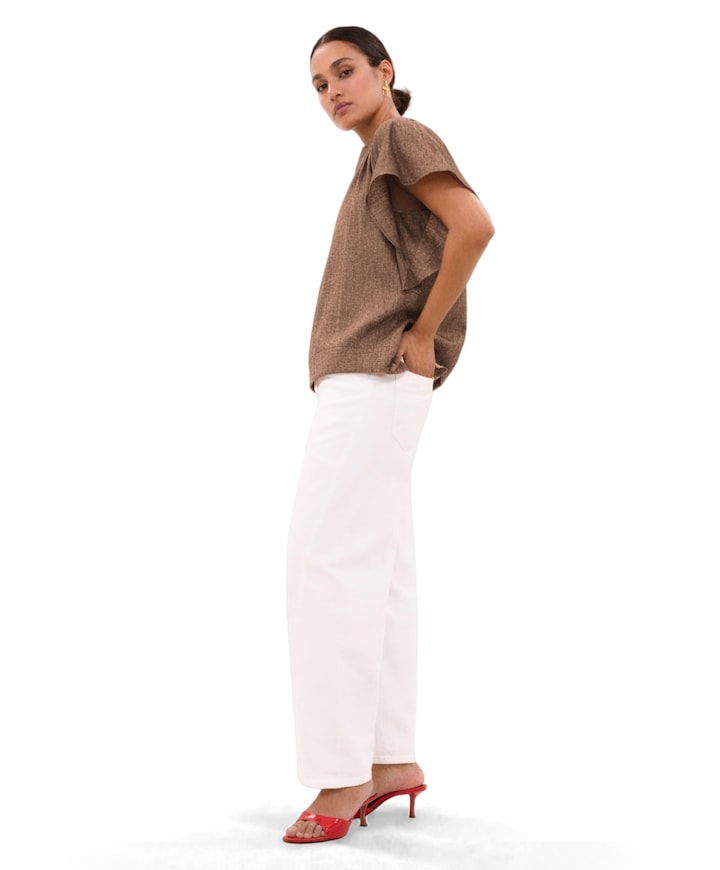 begum white jeans dames jeans wit