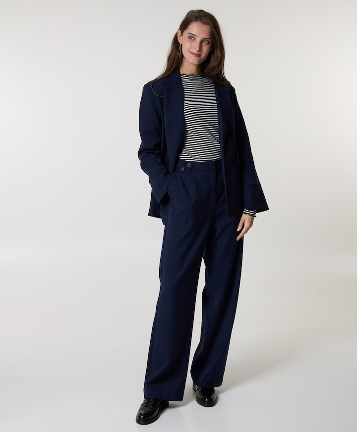 Dames longsleeve blauw