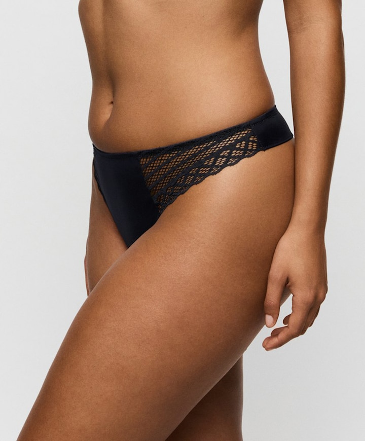 Dames string zwart