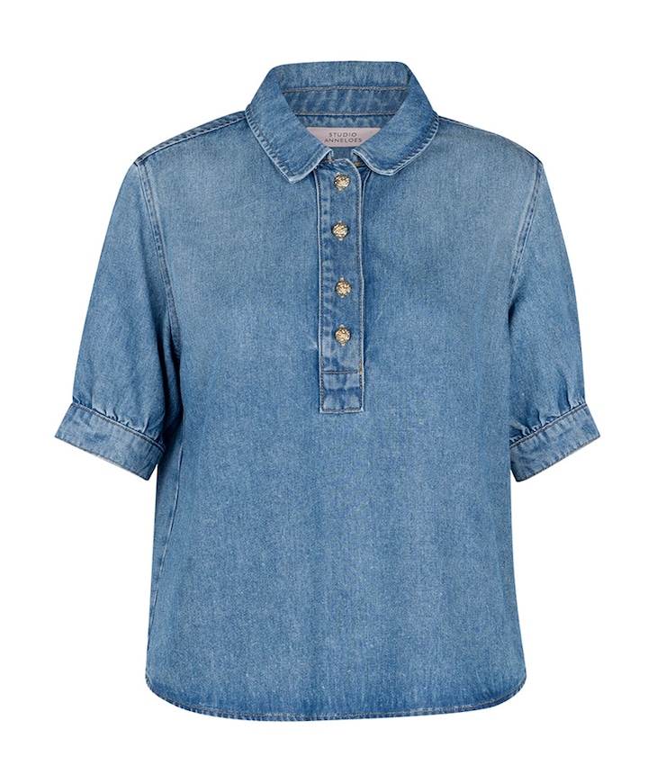 Dames blouse blauw