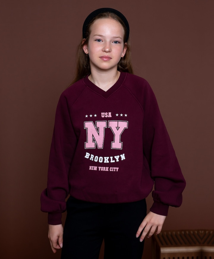 Meisjes sweater bordeaux