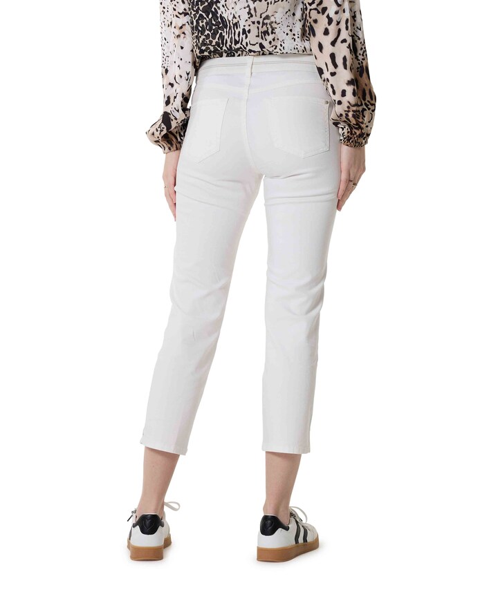 CICI CROP SLIT SPORTY dames jeans ecru