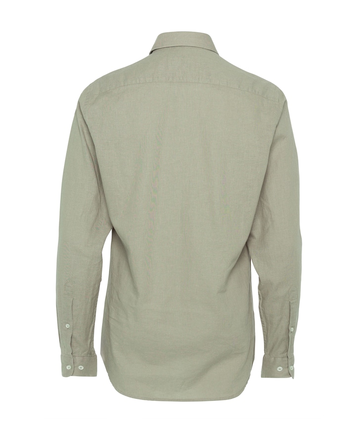 Heren overhemd lange mouw groen