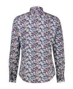 Heren overhemd lange mouw blauw