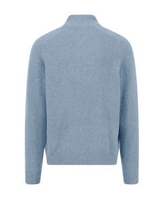 Heren trui met rits blauw